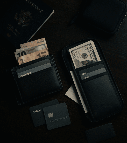 Travel Security Wallet, Decoy Setup, Cash, Cards Separation